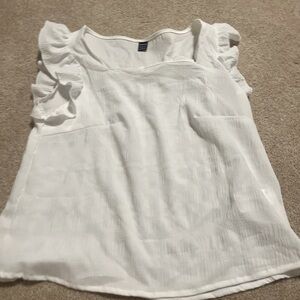 Shein white blouse, never been worn. not see through price negotiable